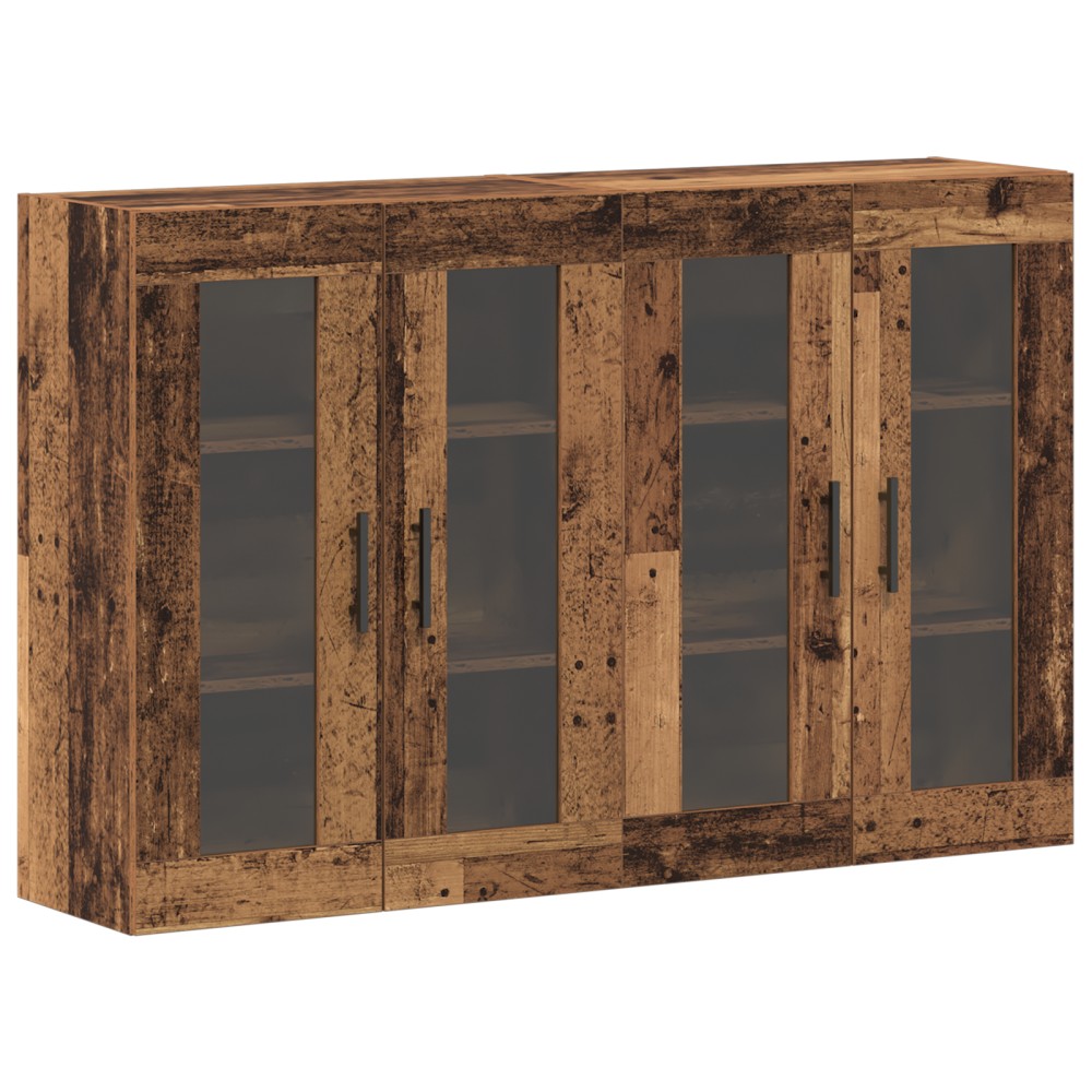 vidaXL Mobilier cu Montaj pe Perete 2 pcs Lemn vechi 69.5 x 34 x 90 cm
