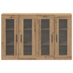 vidaXL Mobilier cu Montaj pe Perete 2 pcs Stejar Artisan și Negru vidaXL Mobilier cu Montaj pe Perete 2 pcs Stejar Artisan și Negru