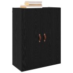vidaXL Dulap montat pe perete 2 pcs Stejar Negru 69,5 x 34 x 90 cm