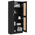 vidaXL Dulap pentru cărți Stejar negru 82.5 x 30.5 x 185 cm vidaXL Dulap pentru cărți Stejar negru 82.5 x 30.5 x 185 cm