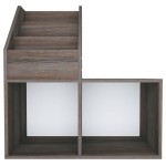 vidaXL Raft reviste copii gri/sonoma 71x30x78,5 cm lemn prelucrat vidaXL Raft reviste copii gri/sonoma 71x30x78,5 cm lemn prelucrat