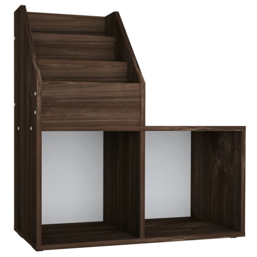 vidaXL Raft reviste copii, stejar afumat, 71x30x78,5cm, lemn prelucrat