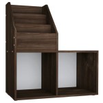 vidaXL Raft reviste copii, stejar afumat, 71x30x78,5cm, lemn prelucrat vidaXL Raft reviste copii, stejar afumat, 71x30x78,5cm, lemn prelucrat