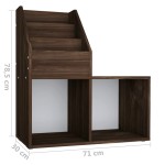 vidaXL Raft reviste copii, stejar afumat, 71x30x78,5cm, lemn prelucrat vidaXL Raft reviste copii, stejar afumat, 71x30x78,5cm, lemn prelucrat