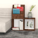 vidaXL Raft reviste copii, stejar maro, 71x30x78,5cm, lemn prelucrat vidaXL Raft reviste copii, stejar maro, 71x30x78,5cm, lemn prelucrat