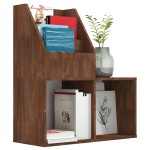 vidaXL Raft reviste copii, stejar maro, 71x30x78,5cm, lemn prelucrat vidaXL Raft reviste copii, stejar maro, 71x30x78,5cm, lemn prelucrat