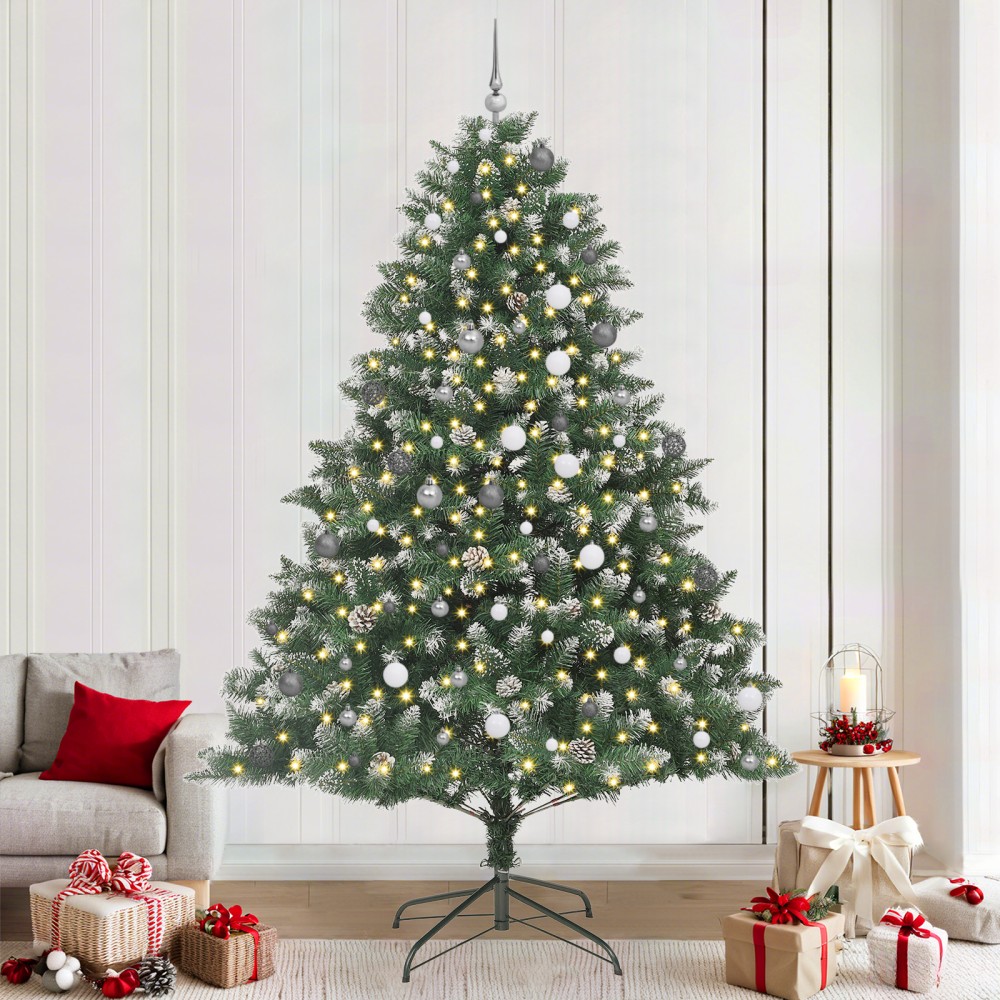 vidaXL Brad de Crăciun artificial Verde 240 cm PVC