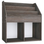 vidaXL Raft reviste copii, stejar sonoma, 71x30x78,5cm, lemn prelucrat vidaXL Raft reviste copii, stejar sonoma, 71x30x78,5cm, lemn prelucrat
