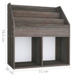 vidaXL Raft reviste copii, stejar sonoma, 71x30x78,5cm, lemn prelucrat vidaXL Raft reviste copii, stejar sonoma, 71x30x78,5cm, lemn prelucrat