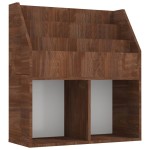 vidaXL Raft reviste copii, stejar maro, 71x30x78,5cm, lemn prelucrat vidaXL Raft reviste copii, stejar maro, 71x30x78,5cm, lemn prelucrat