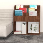 vidaXL Raft reviste copii, stejar maro, 71x30x78,5cm, lemn prelucrat vidaXL Raft reviste copii, stejar maro, 71x30x78,5cm, lemn prelucrat