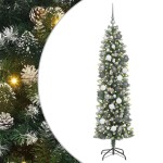 vidaXL Copac Artificial Slăb de Crăciun Verde 180 cm PVC
