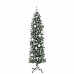 vidaXL Copac Artificial Slăb de Crăciun Verde 180 cm PVC