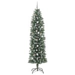 vidaXL Copac Artificial Slăb de Crăciun Verde 240 cm PVC