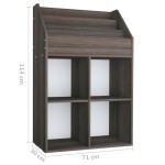 vidaXL Raft reviste copii gri/stejar sonoma 71x30x114cm lemn prelucrat vidaXL Raft reviste copii gri/stejar sonoma 71x30x114cm lemn prelucrat