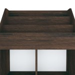 vidaXL Raft reviste copii, stejar afumat, 71x30x114 cm, lemn prelucrat vidaXL Raft reviste copii, stejar afumat, 71x30x114 cm, lemn prelucrat