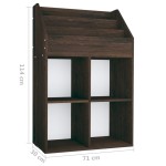 vidaXL Raft reviste copii, stejar afumat, 71x30x114 cm, lemn prelucrat vidaXL Raft reviste copii, stejar afumat, 71x30x114 cm, lemn prelucrat