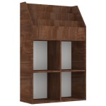 vidaXL Raft reviste copii, stejar maro, 71x30x114 cm, lemn prelucrat vidaXL Raft reviste copii, stejar maro, 71x30x114 cm, lemn prelucrat