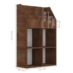 vidaXL Raft reviste copii, stejar maro, 71x30x114 cm, lemn prelucrat vidaXL Raft reviste copii, stejar maro, 71x30x114 cm, lemn prelucrat