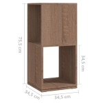 vidaXL Dulap rotativ, stejar sonoma, 34,5x34,5x75,5cm, lemn prelucrat