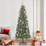 vidaXL Brad de Crăciun artificial Verde 210 cm PVC vidaXL Brad de Crăciun artificial Verde 210 cm PVC