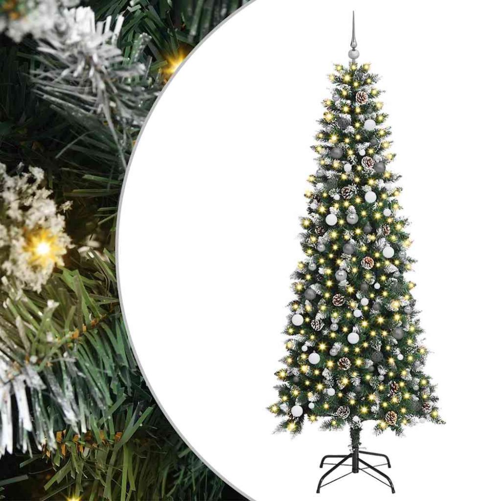 vidaXL Brad de Crăciun artificial Verde 240 cm PVC
