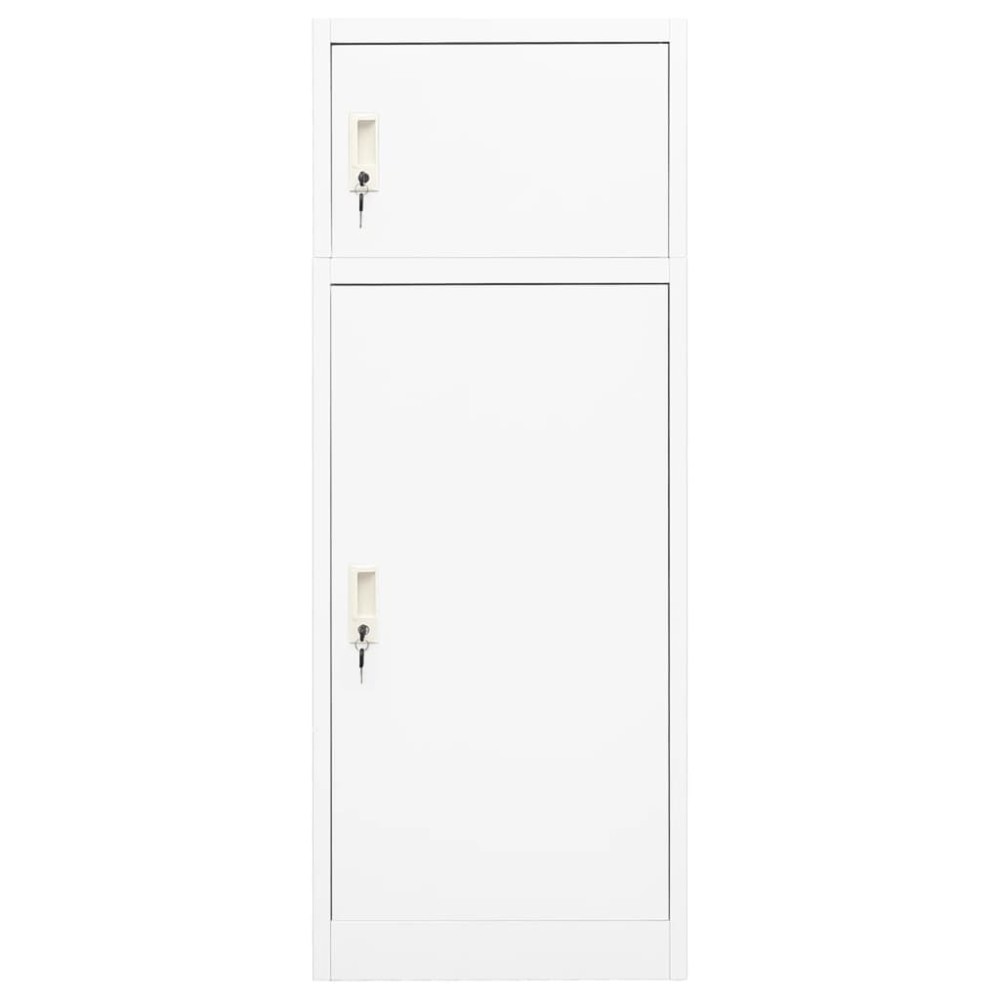 vidaXL Dulap pentru șa, alb, 53x53x140 cm, oțel