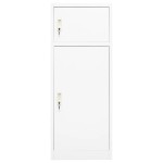 vidaXL Dulap pentru șa, alb, 53x53x140 cm, oțel vidaXL Dulap pentru șa, alb, 53x53x140 cm, oțel