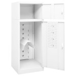 vidaXL Dulap pentru șa, alb, 53x53x140 cm, oțel vidaXL Dulap pentru șa, alb, 53x53x140 cm, oțel