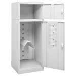 vidaXL Dulap pentru șa, gri deschis, 53x53x140 cm, oțel vidaXL Dulap pentru șa, gri deschis, 53x53x140 cm, oțel