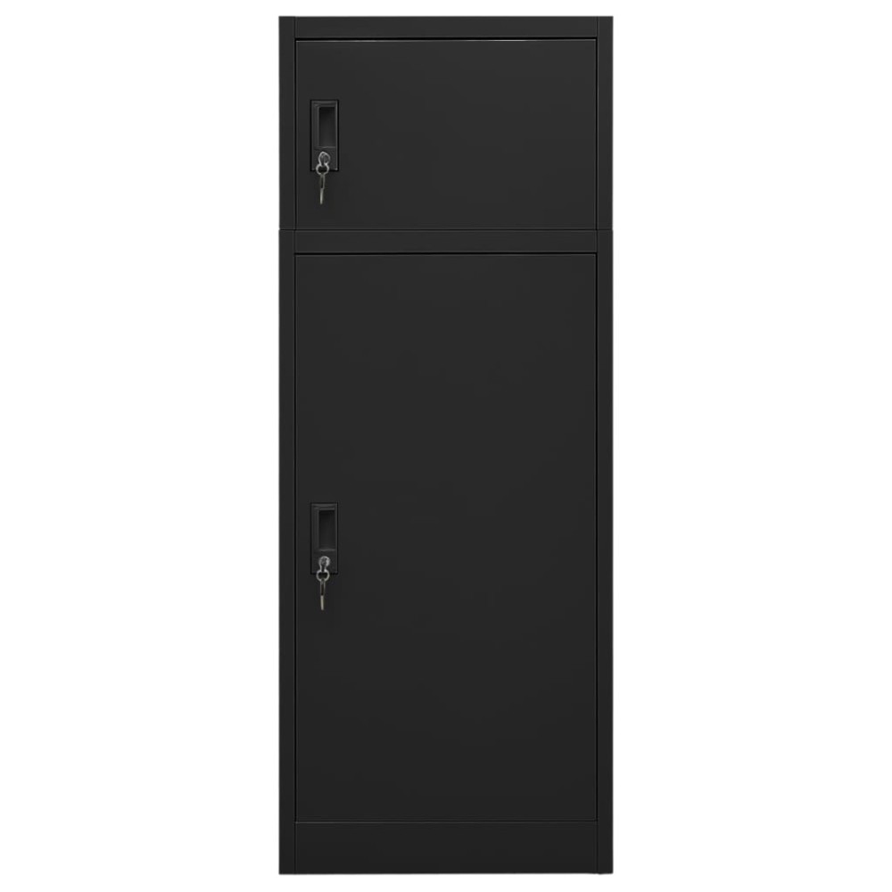 vidaXL Dulap pentru șa, negru, 53x53x140 cm, oțel