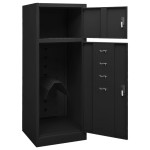 vidaXL Dulap pentru șa, negru, 53x53x140 cm, oțel vidaXL Dulap pentru șa, negru, 53x53x140 cm, oțel