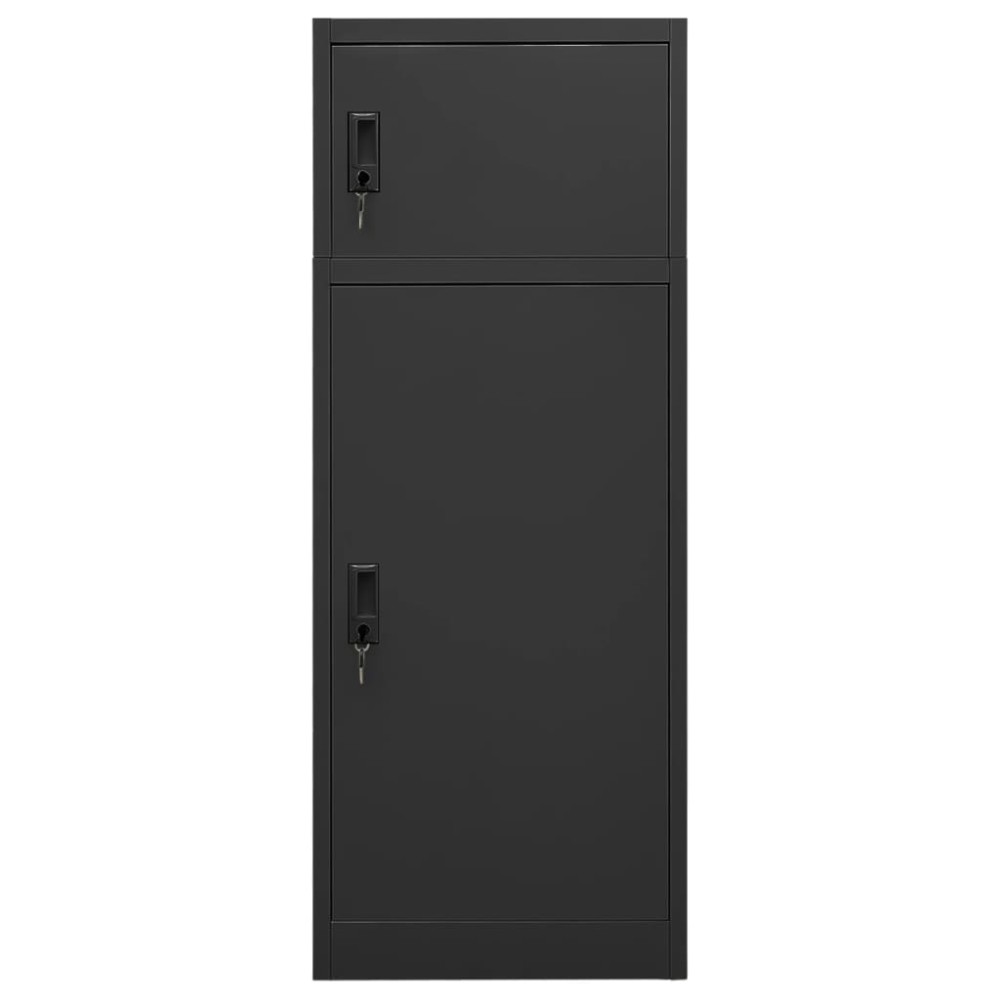 vidaXL Dulap pentru șa, antracit, 53x53x140 cm, oțel