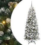 vidaXL Brad de Crăciun artificial Alb 180 cm PVC vidaXL Brad de Crăciun artificial Alb 180 cm PVC