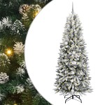 vidaXL Brad de Crăciun artificial Alb 210 cm PVC vidaXL Brad de Crăciun artificial Alb 210 cm PVC