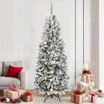 vidaXL Brad de Crăciun artificial Alb 210 cm PVC vidaXL Brad de Crăciun artificial Alb 210 cm PVC