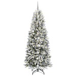 vidaXL Brad de Crăciun artificial Alb 210 cm PVC vidaXL Brad de Crăciun artificial Alb 210 cm PVC