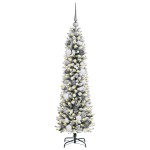 vidaXL Brad de Crăciun subțire Alb 150 cm PVC vidaXL Brad de Crăciun subțire Alb 150 cm PVC