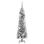 vidaXL Brad de Crăciun subțire Alb 150 cm PVC vidaXL Brad de Crăciun subțire Alb 150 cm PVC