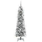vidaXL Brad de Crăciun subțire Alb 180 cm PVC vidaXL Brad de Crăciun subțire Alb 180 cm PVC