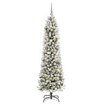 vidaXL Brad de Crăciun subțire Alb 210 cm PVC vidaXL Brad de Crăciun subțire Alb 210 cm PVC
