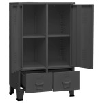 vidaXL Dulap de haine industrial, antracit, 67x35x107 cm, oțel vidaXL Dulap de haine industrial, antracit, 67x35x107 cm, oțel