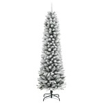 vidaXL Brad de Crăciun subțire Alb 240 cm PVC