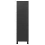vidaXL Șifonier industrial, negru, 90x50x180 cm, metal vidaXL Șifonier industrial, negru, 90x50x180 cm, metal