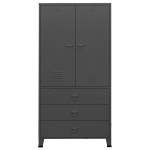 vidaXL Șifonier industrial, antracit, 90x50x180 cm, metal vidaXL Șifonier industrial, antracit, 90x50x180 cm, metal