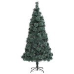 vidaXL Brad de Crăciun artificial LED și set globuri Verde 150 cm PET vidaXL Brad de Crăciun artificial LED și set globuri Verde 150 cm PET