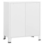 vidaXL Dulap cu sertare industrial, alb, 78x40x93 cm, metal vidaXL Dulap cu sertare industrial, alb, 78x40x93 cm, metal