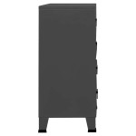 vidaXL Dulap cu sertare industrial, antracit, 78x40x93 cm, metal vidaXL Dulap cu sertare industrial, antracit, 78x40x93 cm, metal