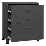 vidaXL Dulap cu sertare industrial, antracit, 78x40x93 cm, metal vidaXL Dulap cu sertare industrial, antracit, 78x40x93 cm, metal