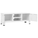 vidaXL Dulap TV industrial, alb, 105x35x42 cm, metal